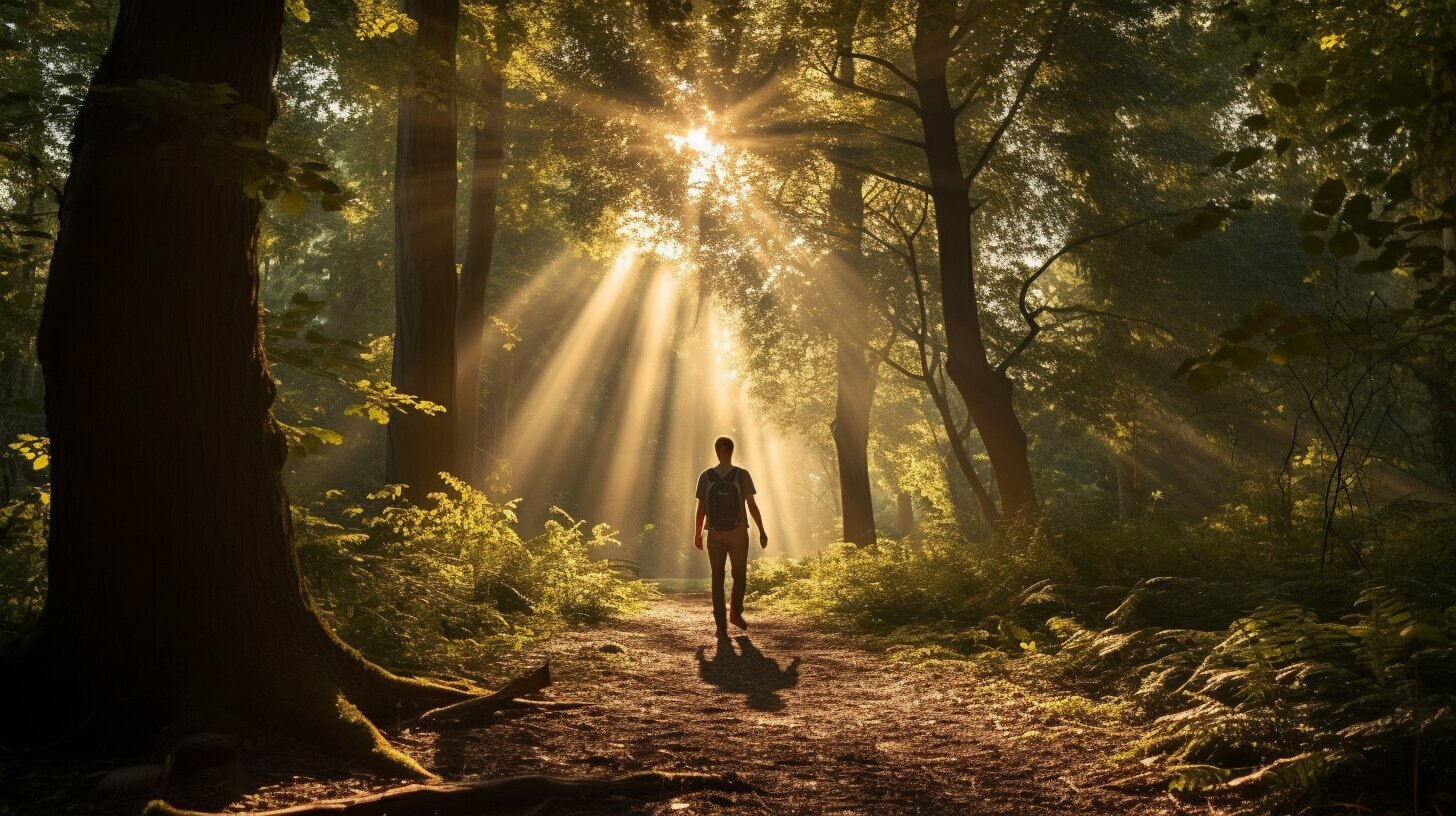 Walking alone in a sunlit forest dream meaning