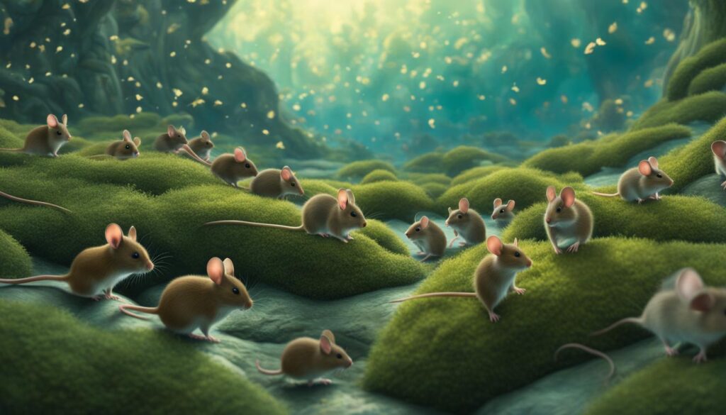 Running mice in dreams
